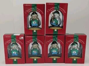 Brass Key Christmas Traditions Classic Miniatures Hand Crafted Snowman Ornaments